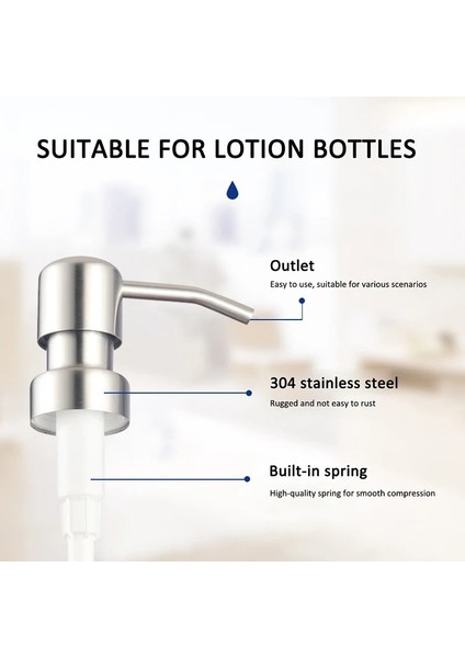 No.3 Tarzı Mutfak Lavabo Sabunluk Memesi Sıvı Sabun Şişesi Paslanmaz Çelik Kafa El Basın Dağıtıcı Şişe Banyo Aksesuarı (Yurt Dışından) indirimleri