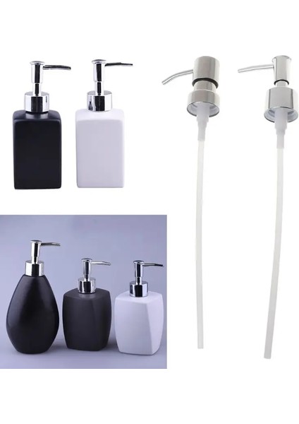 Abs Plastik Tarzı 2022 Yeni Paslanmaz Çelik Sabunluk Memesi 12 Oz Dahili El Losyonu Pompası Bağlantısı (Yurt Dışından) indirimleri