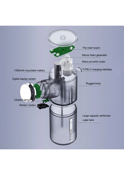 350ML Şarj Edilebilir Stil Otomatik Sensör Köpük Sabunluk USB Fotoselli Akıllı El Sıvı Dezenfektanı Hızlı Köpük Duvara Monte Banyo Aksesuarları (Yurt Dışından) fırsatları