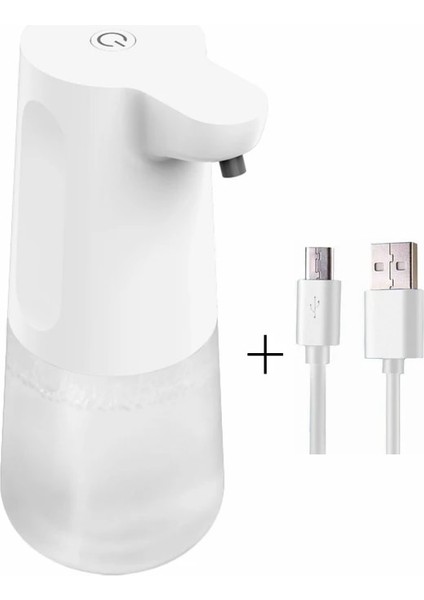 USB-350ML-2 Tarzı Otomatik Sabunluk Fotoselli Şarj Edilebilir Sabunluk Otomatik Köpük Eller Serbest Banyo Mutfak Okul Ofis Otel Için (Yurt Dışından)