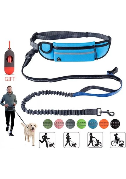Mor Tarzı Koşu Köpek Tasma Naylon El Serbestçe Evcil Hayvan Ürünleri Köpekler Koşum Yaka Koşu Kurşun Ayarlanabilir Bel Tasmalar Çekiş Kemer Halat (Yurt Dışından) fiyatları