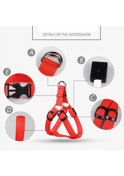 Sarı Stil 30-35CM Naylon Pet Güvenlik LED Koşum Köpek Ürünü Yanıp Sönen Işık Koşum LED Köpek Koşum Tasma Halat Kemer LED Köpek Yaka Yelek Pet Malzemeleri (Yurt Dışından) modelleri