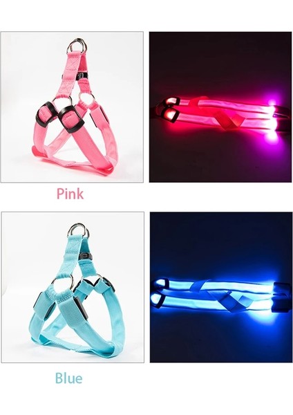 Sarı Stil 30-35CM Naylon Pet Güvenlik LED Koşum Köpek Ürünü Yanıp Sönen Işık Koşum LED Köpek Koşum Tasma Halat Kemer LED Köpek Yaka Yelek Pet Malzemeleri (Yurt Dışından) indirimleri
