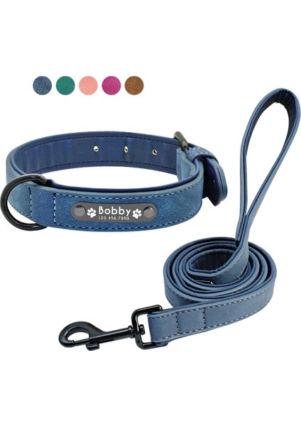 Pembe Set Stili M Beden Özel Köpek Tasmaları Deri Kişiselleştirilmiş Pet Köpek Künyesi Tasma Küçük Orta Büyük Köpekler Için Kurşun Pitbull Bulldog Puglar Beagle (Yurt Dışından) modelleri
