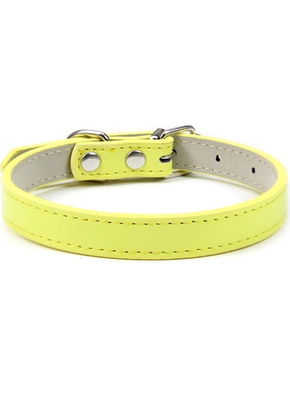 Sarı Köpek Tasması Stili Xxl Yumuşak Deri Katı Köpek Tasması Ayarlanabilir Köpek Boyun Askısı Küçük Orta Büyük Köpek Yavru Kedi Kolye Kedi Aksesuarları Için Güvenli Tasmalar (Yurt Dışından)