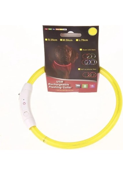 Işık Şeridi Mavi Stil 50CM LED USB Köpek Tasması Şarj Edilebilir LED Şarj Tüpü Yanıp Sönen Gece Köpek Tasmaları Parlayan Aydınlık Güvenlik Evcil Köpek Tasması. (Yurt Dışından) fırsatları