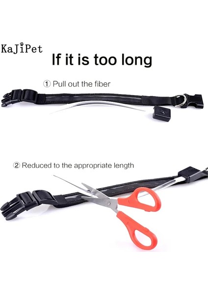 Beyaz Stil L 45-52CM Özel Yazı LED Köpek Yaka Kişiselleştirilmiş Naylon Pet Köpek Künyesi Yaka Kedi Ayarlanabilir Parlayan Köpek Tasması LED Işık Gece Güvenliği (Yurt Dışından) indirimleri