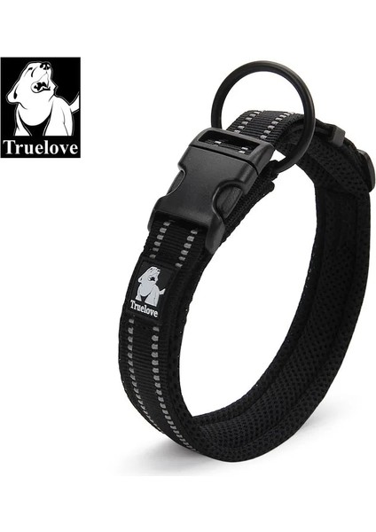 Siyah Stil Xxl 55-60CM Boyun Truelove Ayarlanabilir Köpek Tasması Naylon Örgü Yastıklı Pet Yaka Köpek Eğitimi Için Yansıtıcı Açık Rahat Köpek Kolye Pet Için (Yurt Dışından)