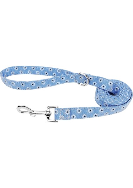 Çiçek Koyu Mavi Tarzı Tek Boyut Köpek Tasma Moda Çiçek Pet Tasmalar Orta Büyük Köpek Tasmalar Kedi Büyük Küçük Pet Koşum Için Kurşun Halat (Yurt Dışından)
