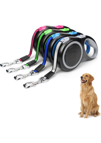 Mavi Stil 5m - 20KG 8m Dayanıklı Naylon Köpek Tasma Uzun Pet Geri Çekilebilir Kurşun Otomatik Büyük Köpekler Için Tasma Uzanan Büyük Köpek Yürüyüş Koşu Kabloları Halat (Yurt Dışından) fiyatları