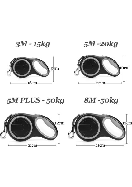 Mavi Stil 5m - 20KG 8m Dayanıklı Naylon Köpek Tasma Uzun Pet Geri Çekilebilir Kurşun Otomatik Büyük Köpekler Için Tasma Uzanan Büyük Köpek Yürüyüş Koşu Kabloları Halat (Yurt Dışından) fırsatları
