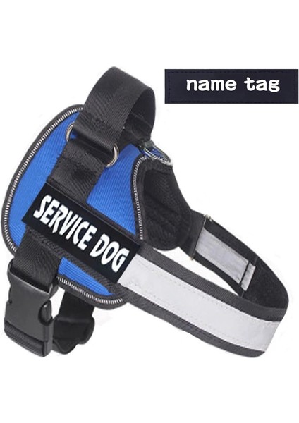 A15 Mavi Etiket Stili ile Xxl Ayarlanabilir Naylon Köpek Koşum Yansıtıcı Köpek Tasması Kişiselleştirilmiş Köpek Koşum ve Tasma Seti Küçük Orta Büyük Köpek Koşum Yelek (Yurt Dışından)