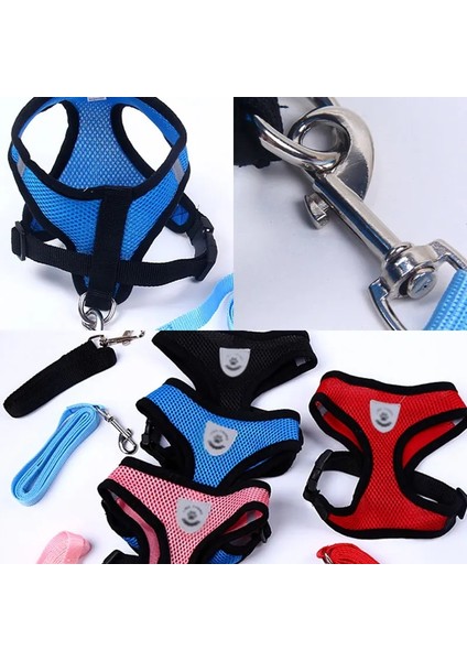 No.4 Tarzı M Beden Sıcak Uygun Nefes Küçük Köpek Pet Koşum ve Tasma Seti Yavru Kedi Yelek Koşum Yaka Chihuahua Pug Bulldog Kedi (Yurt Dışından) indirimleri