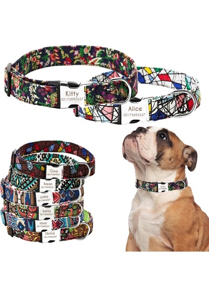Yeşil Stil L Beden Köpek Tasması Kediler Köpek Şeyleri Malzemeleri Oyulmuş Kimlik Etiketi Isim Plakası Adı Küçük Büyük Köpekler Için Özel Evcil Hayvan Ürünleri Tasmaları (Yurt Dışından)