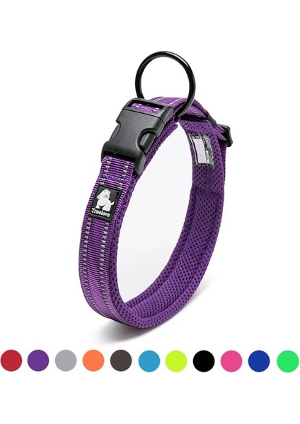 Neon Sarı Tarzı M 40-45CM Boyun Truelove Ayarlanabilir Köpek Tasması Naylon Örgü Yastıklı Pet Yaka Köpek Eğitimi Için Yansıtıcı Açık Rahat Köpek Kolye Pet Için (Yurt Dışından)