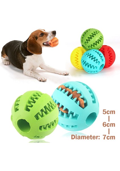 Mavi Stil 7cm Köpek Çiğneme Topu Oyuncaklar Toksik Olmayan Lastik Top Etkileşimli Oyuncak Diş Temizleme Küçük Büyük Boy Köpek Elastik Karpuz Evcil Hayvan Aksesuarları (Yurt Dışından)