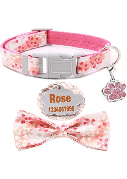 Pembe Yakalı Stil M 30-50CM Boyun Kişiselleştirilmiş Özel Köpek Tasması Isim Kimlik Etiketleri Isteğe Bağlı Boyun Askısı Küçük ve Orta Boy Pitbull Bulldog Pugs Beagle Için Uygun (Yurt Dışından) fiyatları