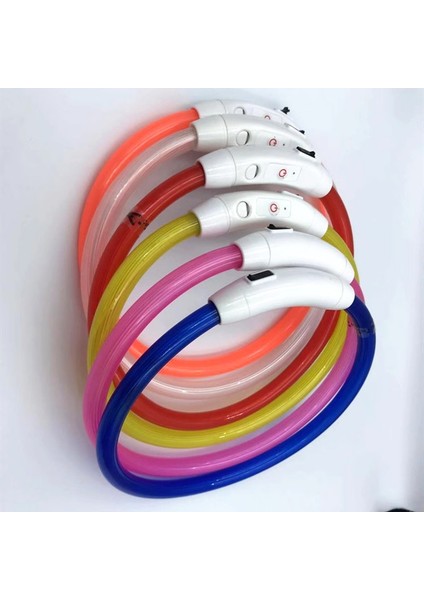 Mavi Stil 35CM Ayarlanabilir USB Şarj Pet Köpek Tasması Şarj Edilebilir LED Tüp Yanıp Sönen Gece Köpek Tasmaları Parlayan Aydınlık Güvenlik Evcil Hayvan Yaka Yxl (Yurt Dışından) fırsatları