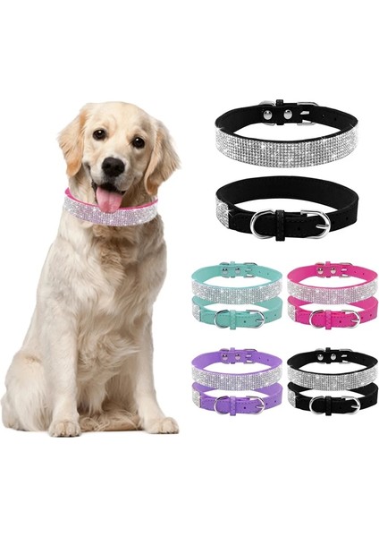 A1 Stili L51X2 5cm Küçük Orta Köpekler Catuahua Pug Yorkshire Için Bling Rhinestone Köpek Kedi Yaka Ayarlanabilir Deri Ilmek Yavru Kedi Yaka (Yurt Dışından) modelleri