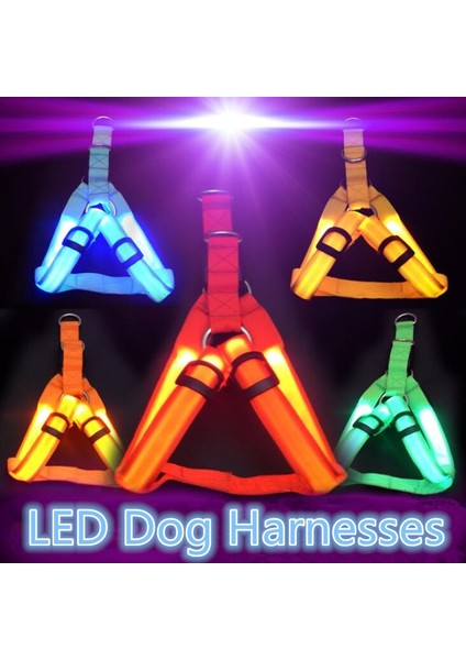 Yeşil Stil Xl Beden Naylon Pet Güvenlik LED Koşum Köpek Ürünü Yanıp Sönen Işık Koşum LED Köpek Koşum Tasma Halat Kemer LED Köpek Yaka Yelek Pet Malzemeleri (Yurt Dışından) modelleri