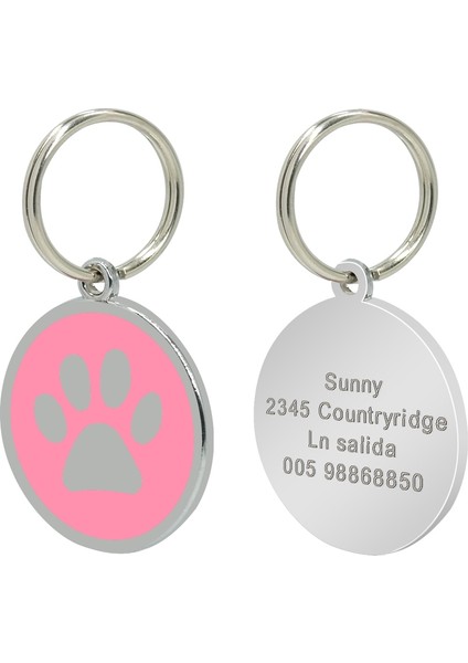 No.17 Stili Bedensiz Özel Köpek Künyesi Oyulmuş Pet Köpek Tasması Aksesuarları Kişiselleştirilmiş Kedi Yavrusu Kımlık Etiketi Paslanmaz Çelik Pençe Adı Etiketleri Kolye Anti-Kayıp (Yurt Dışından)