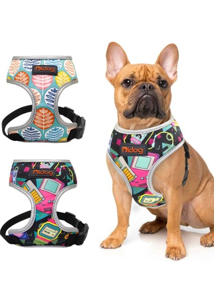 Resim Stili Olarak M Beden Naylon Köpek Kedi Koşum Baskılı Fransız Bulldog Koşum Yavrusu Küçük Köpekler Koşum Yelek Chihuahua Yorkshire Yürüyüş Eğitimi Için (Yurt Dışından)
