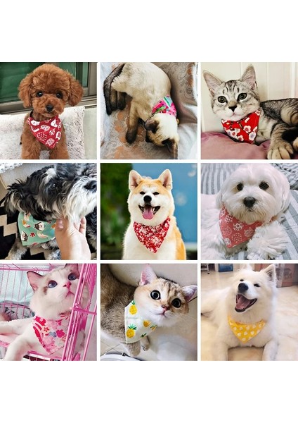 Desen K Stili L Beden Ayarlanabilir Köpek Önlükleri Küçük Orta Köpek Tasmaları Üçgen Köpek Bandanalar Sevimli Kediler Kolye Eşarp Evcil Hayvanlar Yavru Papyon Tımar (Yurt Dışından) modelleri