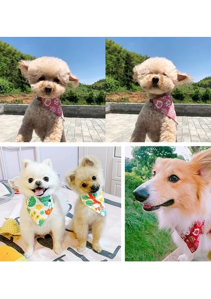 Desen K Stili L Beden Ayarlanabilir Köpek Önlükleri Küçük Orta Köpek Tasmaları Üçgen Köpek Bandanalar Sevimli Kediler Kolye Eşarp Evcil Hayvanlar Yavru Papyon Tımar (Yurt Dışından) indirimleri