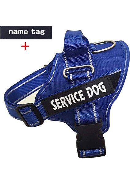 Etiket Stili ile Mavi Xl Beden Naylon Köpek Koşum Kişiselleştirilmiş Yansıtıcı Pet K9 Koşum Küçük Orta Büyük Köpekler Için Nefes Alabilir Örgü Ped Köpek Koşum Hiçbir Çekme (Yurt Dışından)
