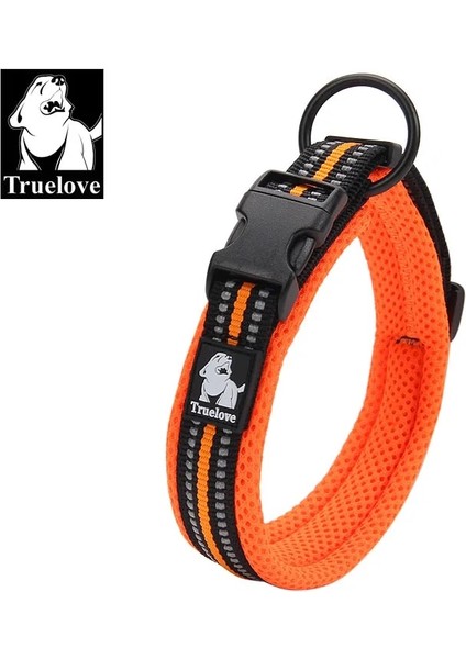Turuncu Tarzı Xl 50-55CM Boyun Truelove Ayarlanabilir Köpek Tasması Naylon Örgü Yastıklı Pet Yaka Köpek Eğitimi Için Yansıtıcı Açık Rahat Köpek Kolye Pet Için (Yurt Dışından)
