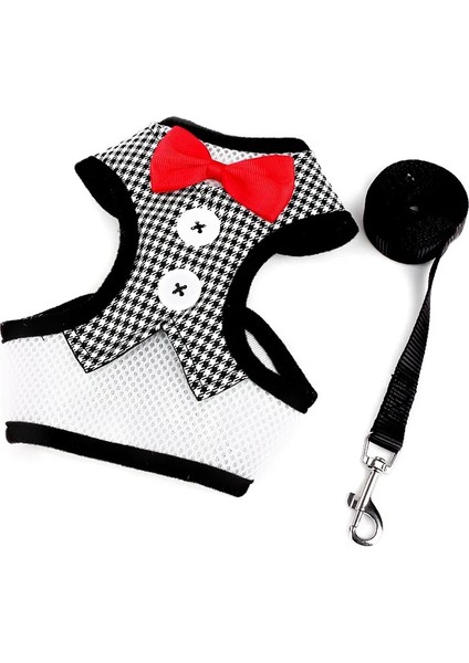 Altın Ekose Tarzı M Beden Zarif Papyon Köpek Koşum Yelek Tasma Ayarlanabilir Kedi Koşum Tasma Seti Kediler Için Sevimli Yay Düğüm Smokin Takım Elbise Yavru Köpek (Yurt Dışından) indirimleri
