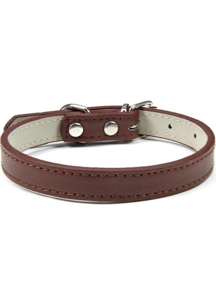 Kahverengi Köpek Yaka Stili Xs Beden Yumuşak Deri Katı Köpek Tasması Ayarlanabilir Köpek Boyun Askısı Küçük Orta Büyük Köpek Yavru Kedi Kolye Kedi Aksesuarları Için Güvenli Tasmalar (Yurt Dışından)