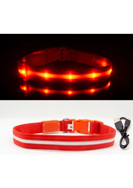 Kırmızı Stil S Boyun 25-36CM Ipx7 Su Geçirmez LED Köpek Yaka Köpekler Için Noel USB Şarj Yaka Köpek Yavruları Anti-Kayıp Kurşun Pet Ürünleri Köpek Aksesuarları (Yurt Dışından)