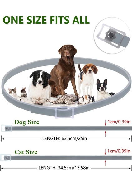 Köpek M5 Stili No.1 Boyutu Dewel Kedi Köpek Tasması Pire Karşıtı Keneler Sivrisinekler Açık Ayarlanabilir Evcil Hayvan Tasmaları 8 Ay Uzun Vadeli Koruma Evcil Hayvan Aksesuarları (Yurt Dışından)