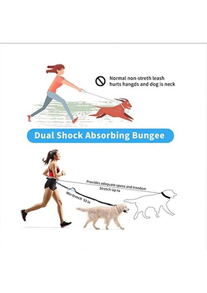 Siyah Stil Köpek Çekiş Halatı Serbest Eller Bel Çantası ile Köpek Tasması Çekme Köpek Koşu Geri Çekilebilir Elastik Kemer Yansıtıcı Koşumlar Köpek Malzemeleri (Yurt Dışından)
