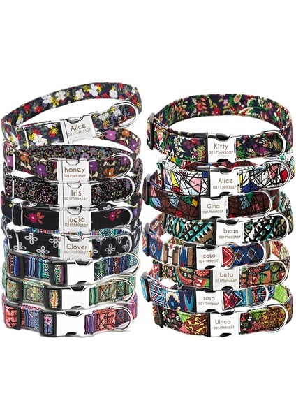 COLOR14 Stili Xs Beden Köpek Tasması Kediler Köpek Şeyleri Malzemeleri Oyulmuş Kimlik Etiketi Isim Plakası Adı Küçük Büyük Köpekler Için Özel Evcil Hayvan Ürünleri Tasmaları (Yurt Dışından) fiyatları
