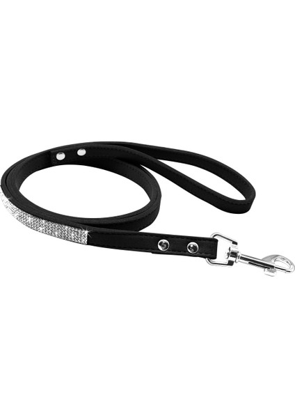 Siyah Tasma Stili Xl Beden Bling Taklidi Köpek Kedi Tasmaları Deri Pet Köpek Yavrusu Yaka Yürüyüş Küçük Orta Köpekler Için Tasma Kurşun Catuahua Pug Yorkie (Yurt Dışından)