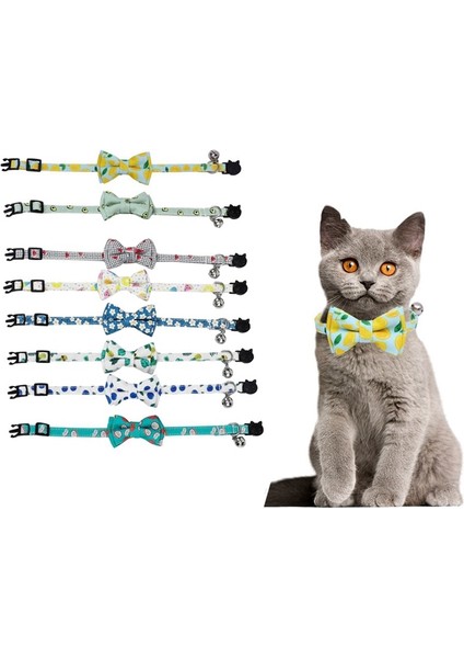 A7 Stili Emniyet Elastik Çan ile Papyon Küçük Köpek Kedi Yaka Güvenli Yumuşak Meyve Desen Evcil Hayvan Ürünleri Köpek Tasması Evcil Hayvan Malzemeleri (Yurt Dışından) modelleri