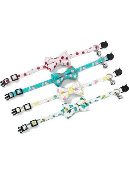 A7 Stili Emniyet Elastik Çan ile Papyon Küçük Köpek Kedi Yaka Güvenli Yumuşak Meyve Desen Evcil Hayvan Ürünleri Köpek Tasması Evcil Hayvan Malzemeleri (Yurt Dışından) fırsatları