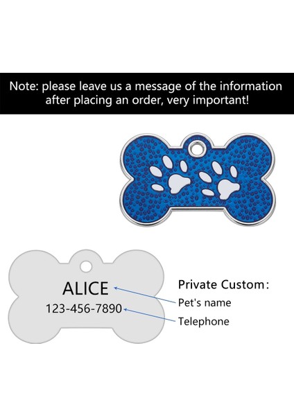 Bir Stil Anti-Kayıp Özel Köpek Kımlık Etiketi Oyulmuş Pet Köpek Yaka Aksesuarları Kişiselleştirilmiş Kedi Yavru Kımlık Etiketi Paslanmaz Çelik Bonepaw Adı Etiketleri (Yurt Dışından) modelleri