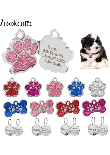 Bir Stil Anti-Kayıp Özel Köpek Kımlık Etiketi Oyulmuş Pet Köpek Yaka Aksesuarları Kişiselleştirilmiş Kedi Yavru Kımlık Etiketi Paslanmaz Çelik Bonepaw Adı Etiketleri (Yurt Dışından) fırsatları