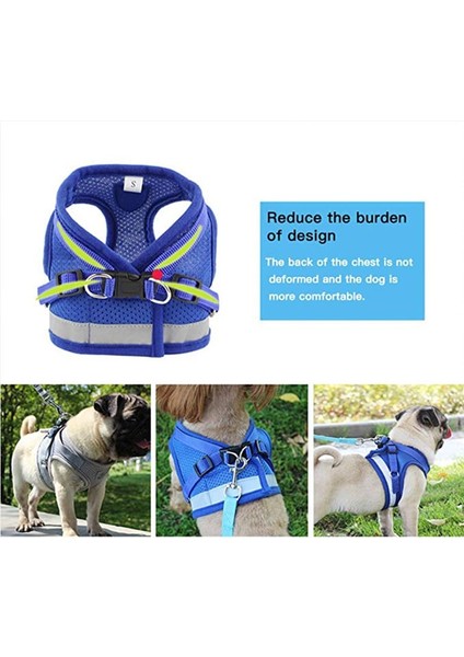 Kraliyet Tarzı Xl Beden Pet Köpek Yansıtıcı Naylon Örgü Koşum ve Küçük Orta Köpekler Için Tasma Yaka Seti Kedi Chihuahua Pug Yürüyüş Kurşun Tasma (Yurt Dışından) indirimleri