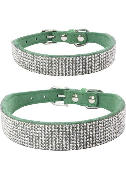 A9 Stili Xl 56X3CM Küçük Orta Köpekler Catuahua Pug Yorkshire Için Bling Rhinestone Köpek Kedi Yaka Ayarlanabilir Deri Ilmek Yavru Kedi Yaka (Yurt Dışından)
