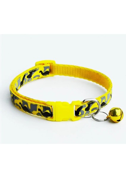 Sarı Stil M Beden Hassas Güvenlik Rahat Naylon Köpek Yaka Boyun Askısı Moda Ayarlanabilir Camo Bell Pet Köpek Tasması Sıcak Satış (Yurt Dışından)