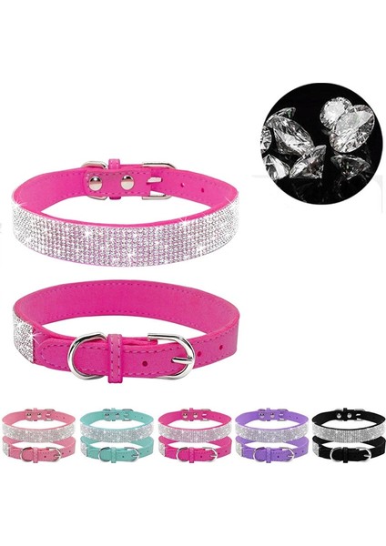 A9 Stili Xxs 25X1 5cm Küçük Orta Köpekler Catuahua Pug Yorkshire Için Bling Rhinestone Köpek Kedi Yaka Ayarlanabilir Deri Ilmek Yavru Kedi Yaka (Yurt Dışından) fırsatları