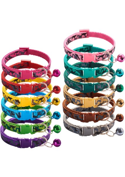 No.3 Tarzı 20 - 32 cm Uzunluğunda 1 Adet Pet Yaka Kamuflaj Desen Çan ile Ayarlanabilir Pet Köpek Tasması Polyester Pet Malzemeleri cm Uzun Sevimli Köpek Aksesuarları (Yurt Dışından)