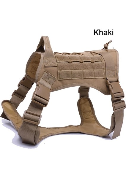 Haki Askılar Tarzı M Beden Taktik Hizmet Köpek Yelek Nefes Askeri Köpek Giysileri K9 Koşum Ayarlanabilir Boyut Eğitim Avcılık Molle Köpek Taktik Koşum (Yurt Dışından)