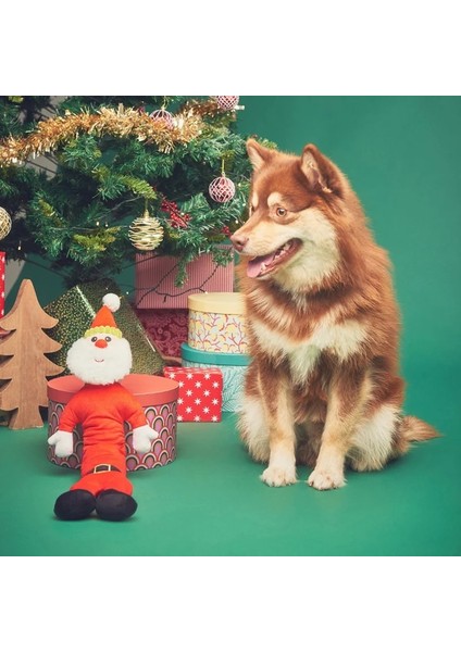 B1 Stili Pet Köpek Noel Peluş Squeak Oyuncak Çiğneme Oyuncak Küçük Orta Köpekler Için Rahat Diş Taşlama Oyuncakları Isırmaya Dayanıklı Polyester (Yurt Dışından) modelleri