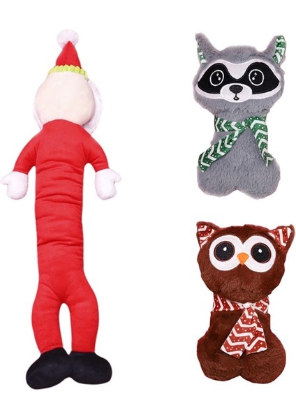 B1 Stili Pet Köpek Noel Peluş Squeak Oyuncak Çiğneme Oyuncak Küçük Orta Köpekler Için Rahat Diş Taşlama Oyuncakları Isırmaya Dayanıklı Polyester (Yurt Dışından) indirimleri