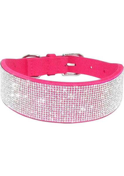 Gül Geniş Tarzı S Beden Bling Taklidi Köpek Kedi Tasmaları Deri Pet Köpek Yavrusu Yaka Yürüyüş Küçük Orta Köpekler Için Tasma Kurşun Catuahua Pug Yorkie (Yurt Dışından)